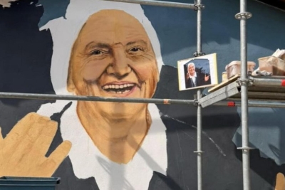 Trajni znak zahvalnosti ženi koja im je SPASILA ŽIVOTE: Pogledajte veličanstven mural Majci Elviri u Međugorju
