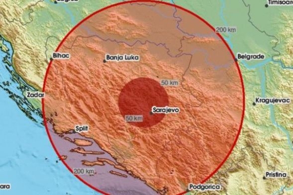 Zemljotres prodrmao Sarajevo i okolinu: "Zatreslo je baš, probudio me"