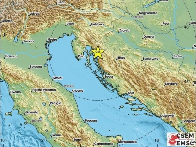 Zemljotres kod Senja jačine 3,5 po Rihteru