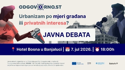 Urbanizam po mjeri građana ili privatnih interesa? Najavljena debata u hotelu “Bosna” u Banjaluci