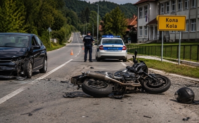 Tragedija u Krajini: U sudaru automobila i motocikla poginuo motociklista