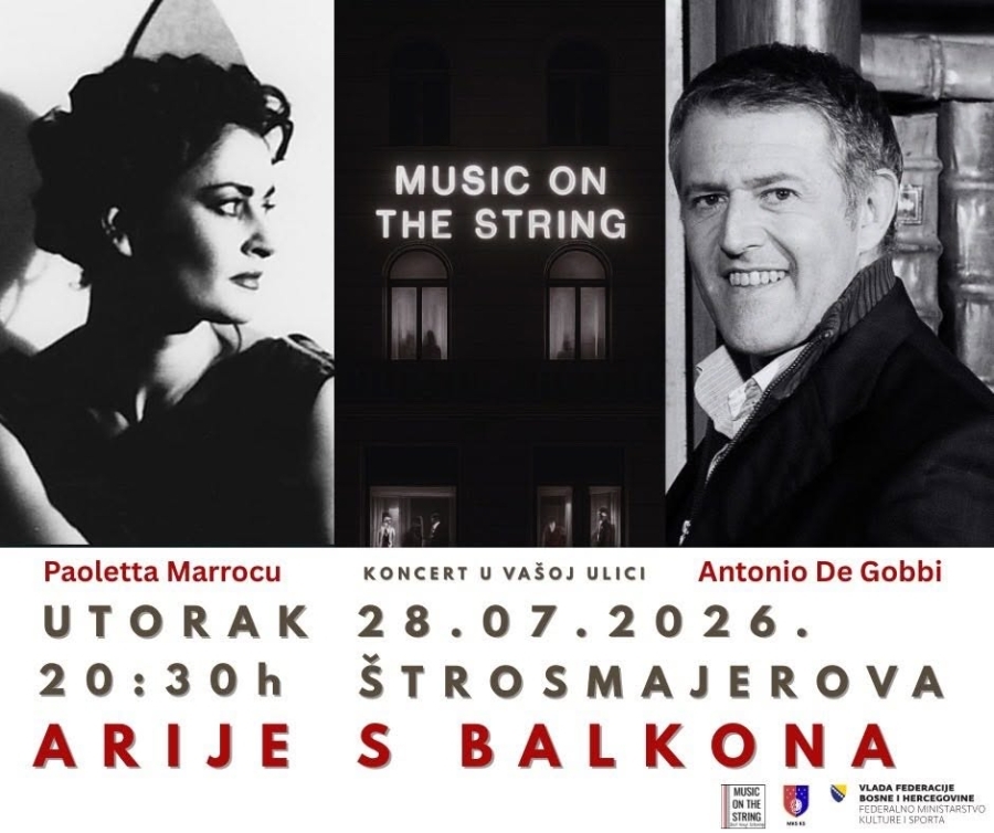 'ARIJE S BLAKONA': Štrosmajerova ulica u utorak postaje koncertna scena pod otvorenim nebom
