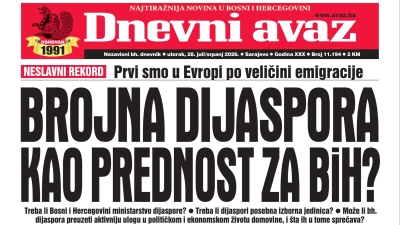 U današnjem "Dnevnom avazu" čitajte: Brojna dijaspora kao prednost za BiH?