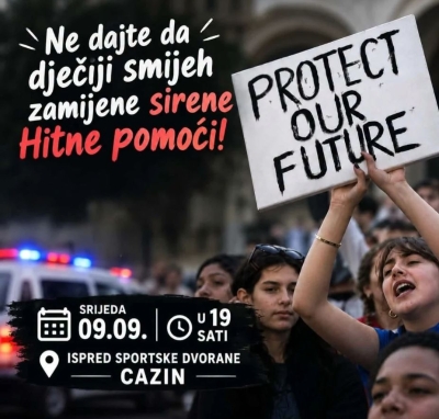 Najavljen protest u Cazinu nakon stravične nesreće: "Ne dajte da dječiji smijeh zamijene sirene"