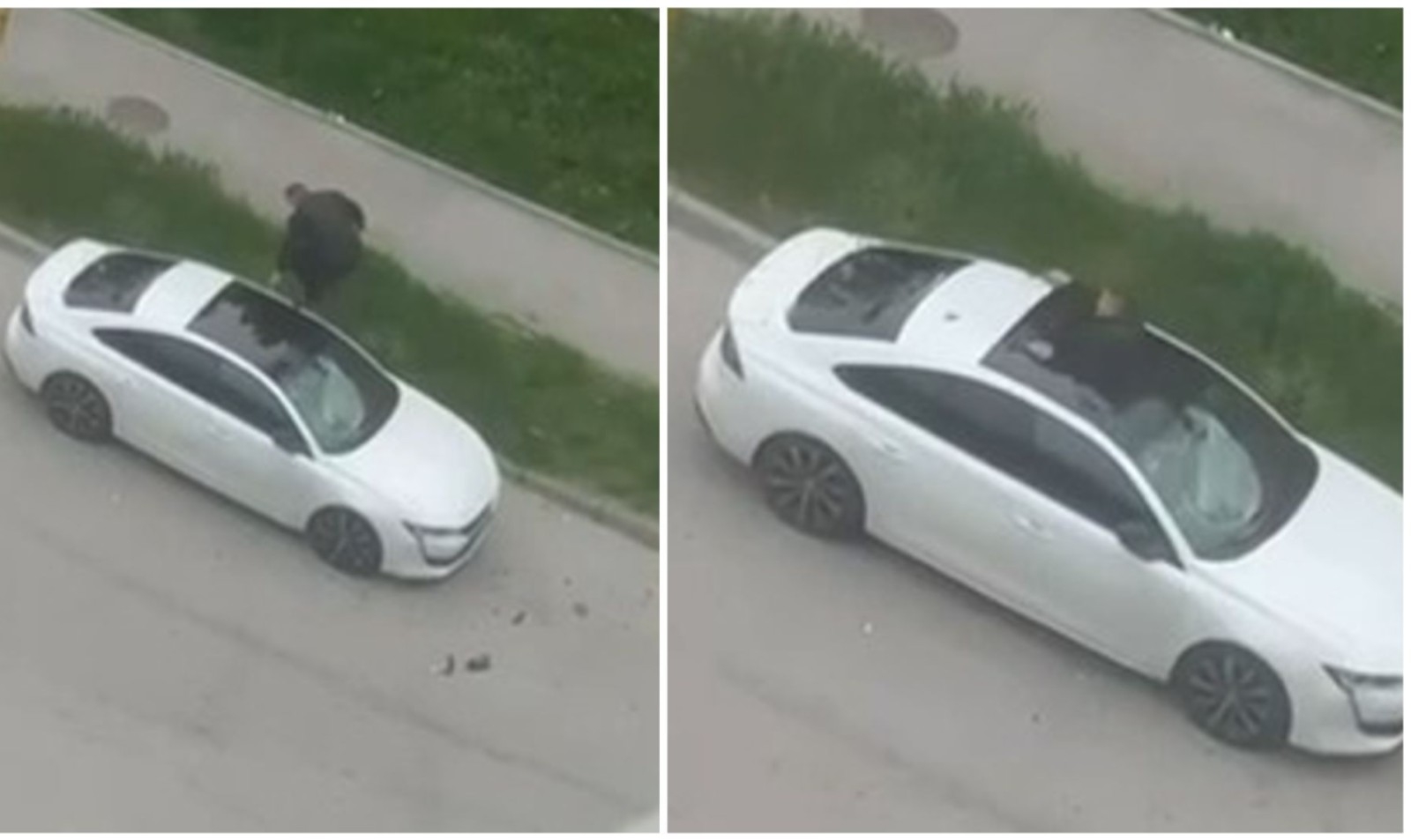 Nevjerovatne scene u BiH: Palicom uništavao automobil pa upao u njega VIDEO