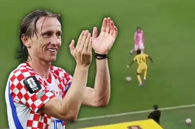 Na satu 96. minuta, a Luka Modrić igra lijevog beka. Pogledajte što je učinio Gancu