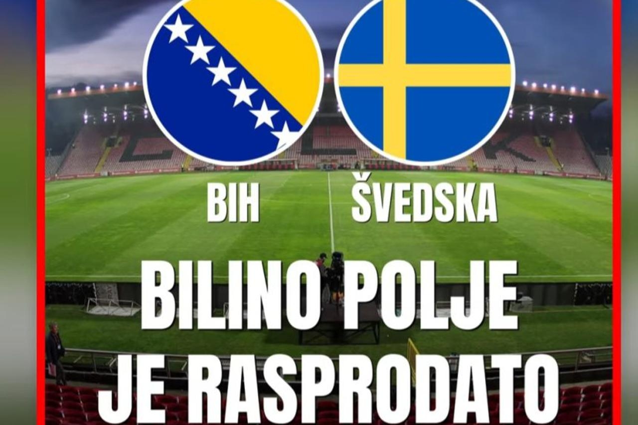 Ulaznice za meč BiH - Švedska planule za rekordnih 14 minuta! Nagrnulo više od pola milijuna ljudi
