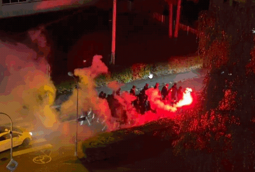 Bakljada u centru Banjaluke: Navijači Borca napravili vatrenu uvertiru pred utakmicu (Video)