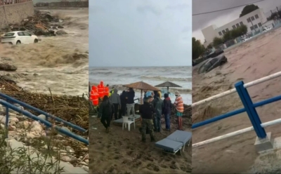 Ekstremno nevrijeme pogodilo Grčku: Jedna osoba poginula, bujice nosile automobile u more