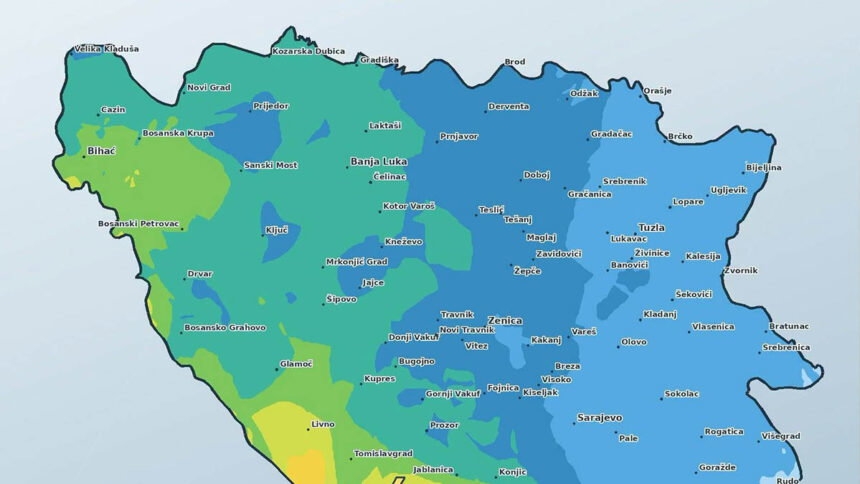 Objavljena karta padavina za vikend: Gdje će biti najmanje kiše, a gdje pravi potop