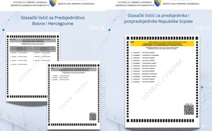 CIK objavio izgled glasačkog listića: Umjesto "iksa" popunjavati kružić