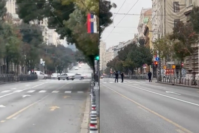 'VUČIĆ PRAVI BUNKER': Napeto u Beogradu za vrijeme vanrednih parlamentarnih izbora, policija blokirala glavnu prometnicu...
