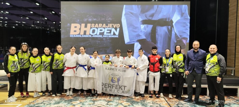 FOTO: Karate klub “Perfekt” Zenica uspješan na turniru “BH Sarajevo Open 2026”