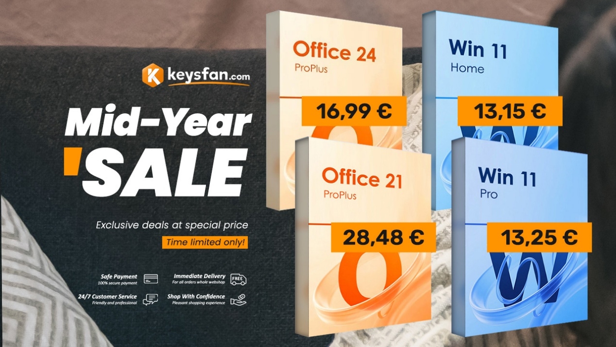 Ne propustite ove uštede! Office 2024 SAMO 16.99 EUR, Windows 11 Pro od 13 EUR na Keysfan webshopu!
