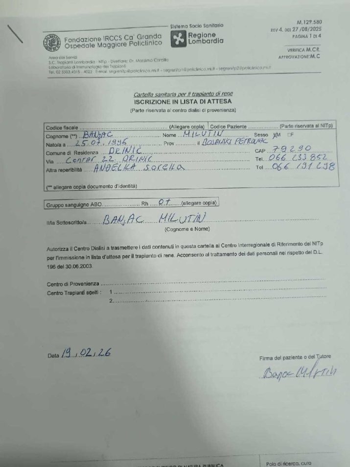 Milutin Banjac se bori sa teškim oboljenjem bubrega: Nada za ozdravljenje postoji