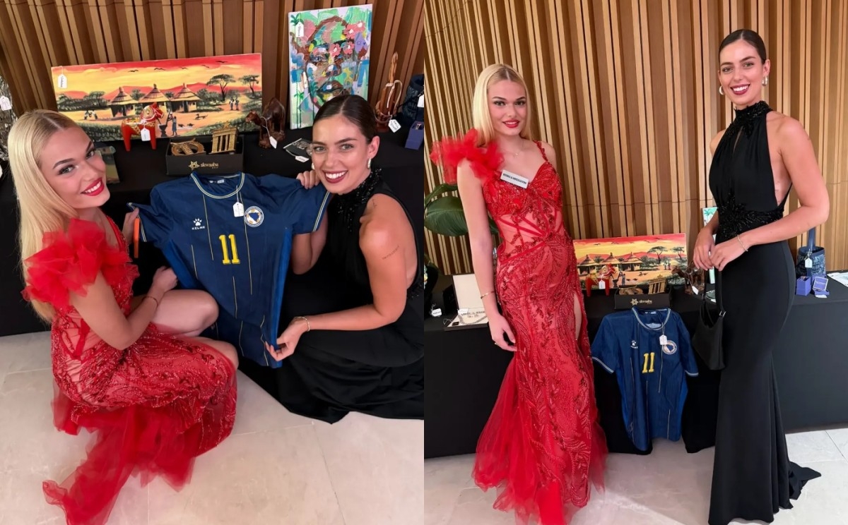Humanitarna misija za djecu: Tuzlanka Lana Jahić donirala dres Edina Džeke na izboru za Miss svijeta