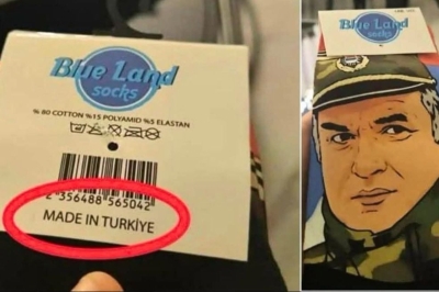 Lik ratnog zločinca Ratka Mladića na čarapama "Made in Türkiye": Turska pokrenula istragu