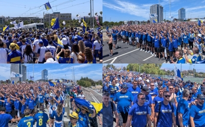 Korteo sa navijačima BiH krenuo prema stadionu u San Franciscu