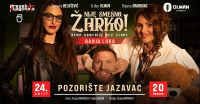 (FOTO) SJAJNA KOMEDIJA Predstava NIJE SMEŠNO, ŽARKO u Jazavcu