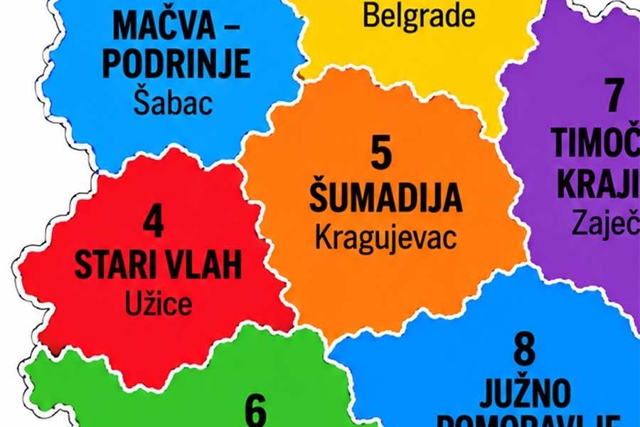 PROCURILA NOVA KARTA KOJA ĆE ZATRESTI BALKAN: Radikalan plan za podjelu Srbije na devet federalnih regija...