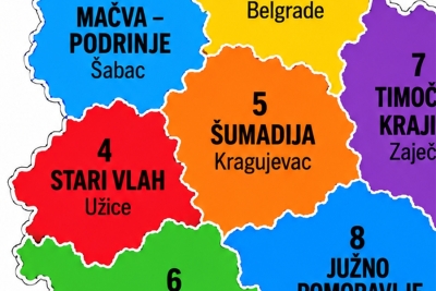 PROCURILA NOVA KARTA KOJA ĆE ZATRESTI BALKAN: Radikalan plan za podjelu Srbije na devet federalnih regija...