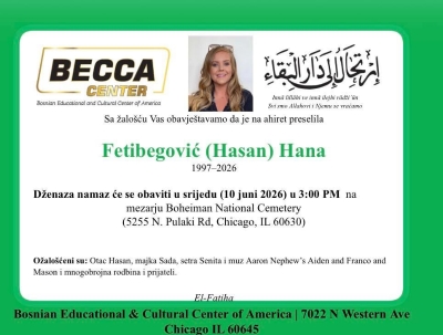 U Americi na Ahiret preselila Fetibegović (Hasan) Hana