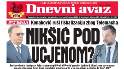 U današnjem "Dnevnom avazu" čitajte: Nikšić pod ucjenom?