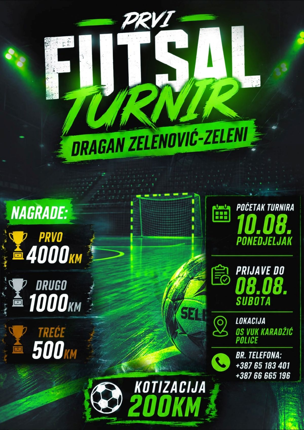 Prvi ljetni otvoreni futsal turnir „Dragan Zelenović – Zeleni“