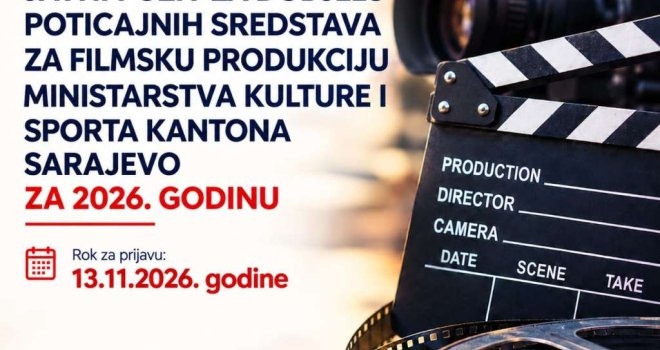 Sarajevo je grad filma: Milion KM za filmsku produkciju, nastavljamo graditi sistem koji donosi rezultate