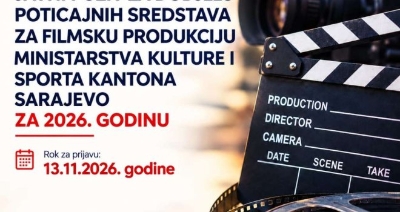 Sarajevo je grad filma: Milion KM za filmsku produkciju, nastavljamo graditi sistem koji donosi rezultate