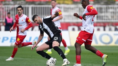 Crno-bijeli sačuvali drugo mjesto: Vojvodina i Partizan bez golova u Novom Sadu