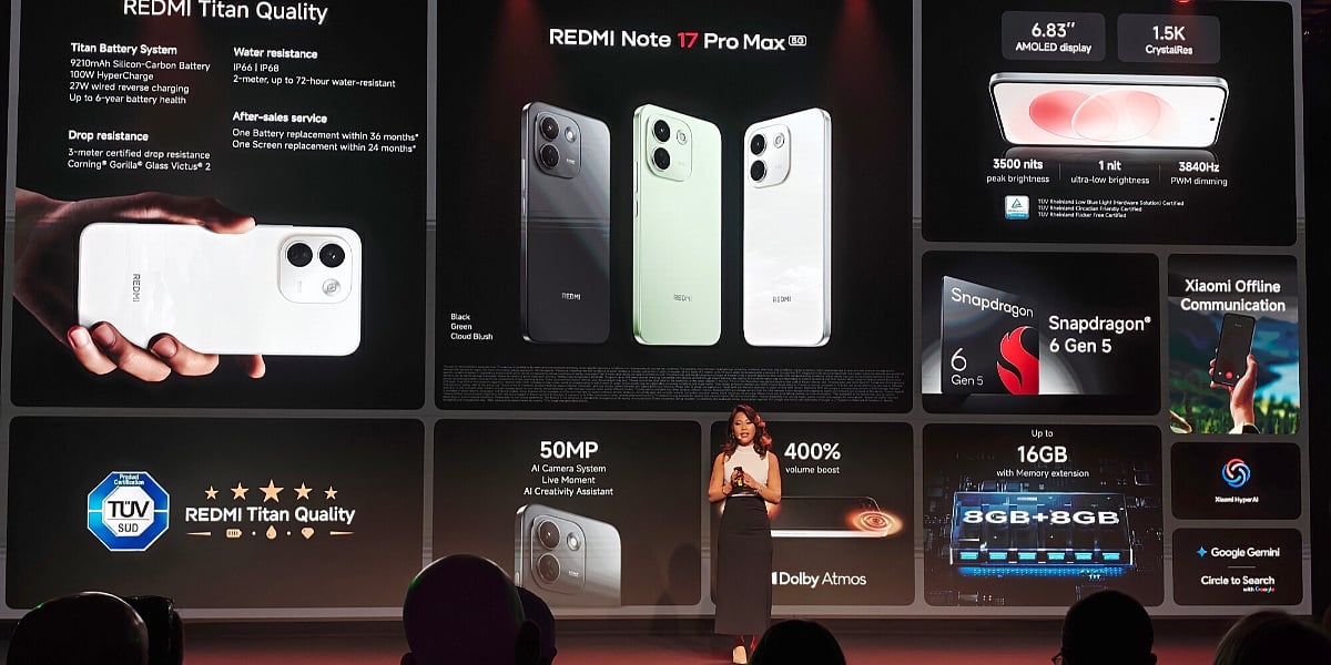 Xiaomi predstavio Note 17 seriju: Izdržljiv u svakom pogledu s baterijom koja traje tri dana