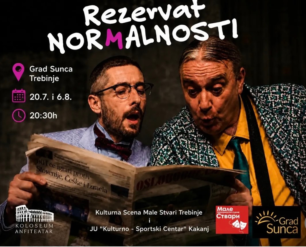 Večeras u Gradu Sunca predstava „Rezervat normalnosti“