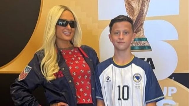 Sin Miralema Pjanića u dresu BiH fotografirao se s Paris Hilton na utakmici u San Francisku
