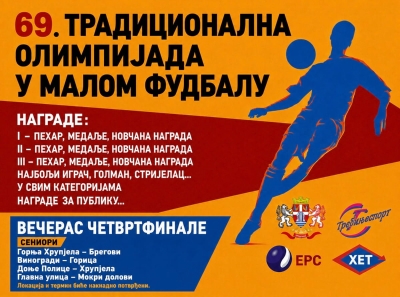 Završnica Trebinjske olimpijade: Večeras veliki četvrtfinalni okršaji