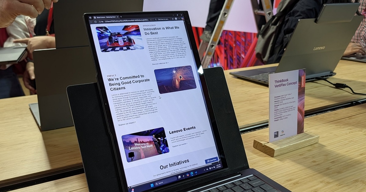 Lenovo prikazao laptop sa rotirajućim ekranom