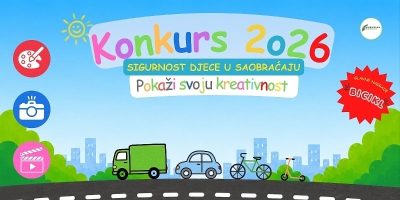Otvoren konkurs za promociju sigurnosti djece u saobraćaju: Edukacija kroz kreativne radove za djecu i odrasle