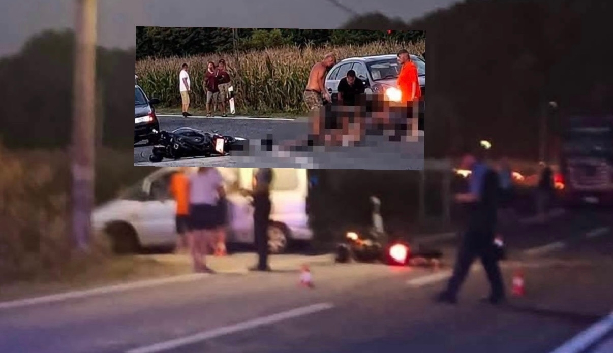 Teška saobraćajna nesreća u Krajini: Sudar motocikla i automobila, saobraćaj obustavljen