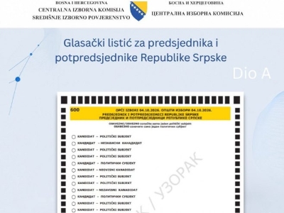CIK objavio izgled glasačkog listića: Umjesto "iksa" popunjavati kružić