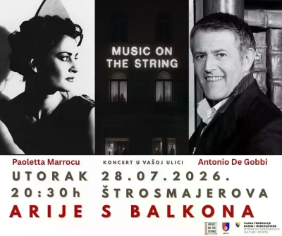 "Arije s balkona": Štrosmajerova ulica u utorak postaje koncertna scena pod otvorenim nebom