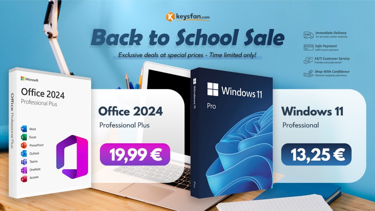 Back To School akcije su krenule! Zgrabite Microsoft Office 2024 već za 19 EUR, Windows 11 od 13 EUR!