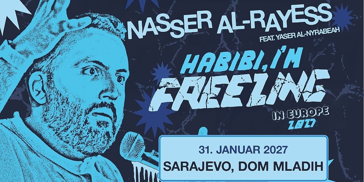 "Kralj shawarme" stiže u Sarajevo: Komičar Nasser Al-Rayess nastupa 31. januara