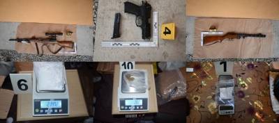 FOTO: Akcija policije nakon serije krađa u Brezi “Šest uhapšenih, pronađeno više od 200 grama droge, ukradena roba i oružje”