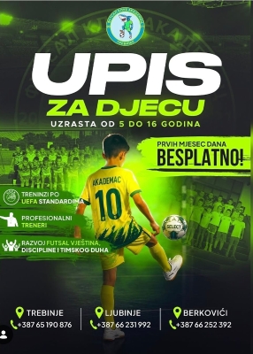 FK „Akademac“ traži nove futsal nade: Upis za djecu od 5 do 16 godina, prvi mjesec besplatan