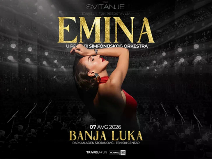 Emina Jahović stiže u Banjaluku: Muzički spektakl "Svitanje" uz simfonijski orkestar