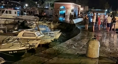 Метеоцунами на Хвару: Туристи бјежали, бродови остали насукани