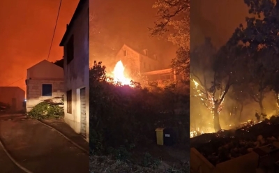 Požar u Lokvi Rogoznici se proširio prema Omišu: Ima povrijeđenih, građani i turisti evakuisani