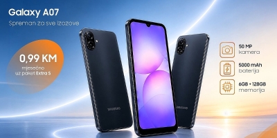 Samsung Galaxy A07 već od 0,99 KM mjesečno uz paket Extra S u ponudi BH Telecoma