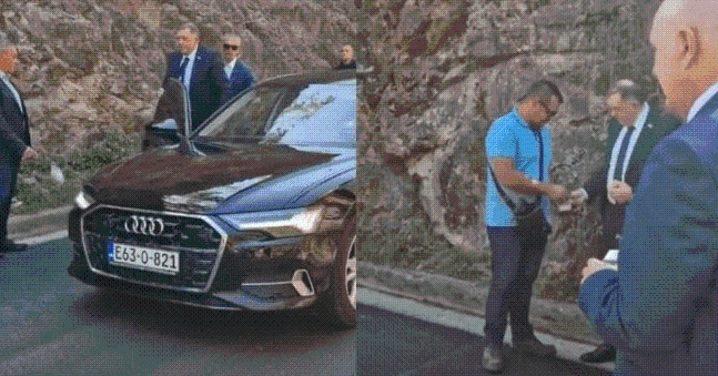 Dodik s pratnjom došao obići radove: Poslovođu častio novcem, a radnicima ‘malo toga, ako smiju’