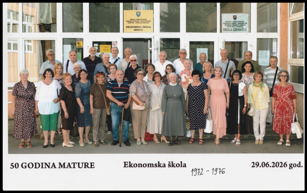 Nekadašnji učenici Ekonomske škole u Zenici obilježili 50 godina mature